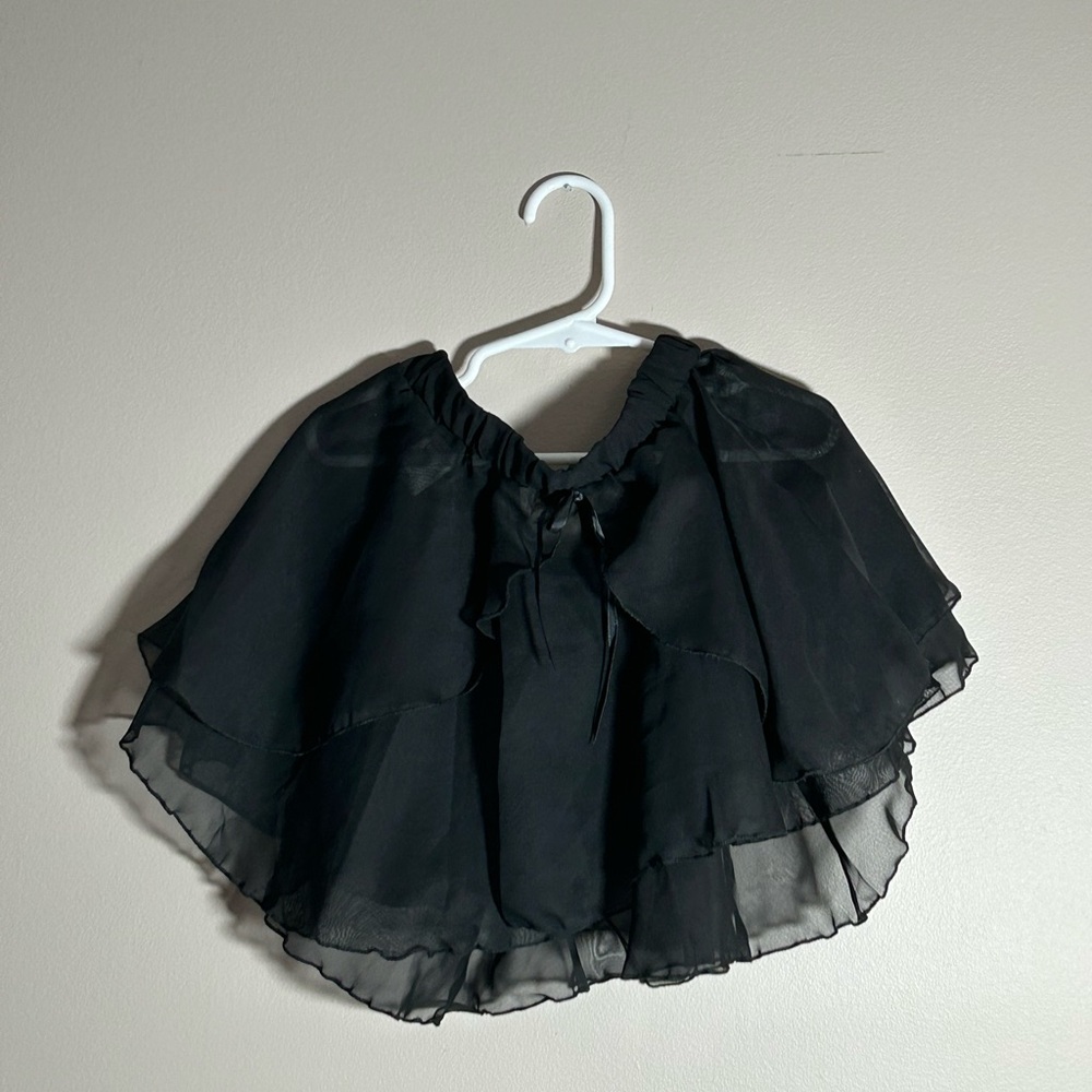 Chic Black Sheer Ballet Skirt